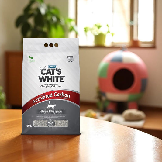 Cats White Activated Carbon Clumping Litter