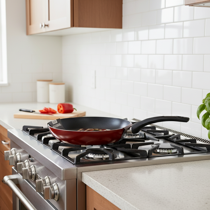 Nouval Red Frying Pan