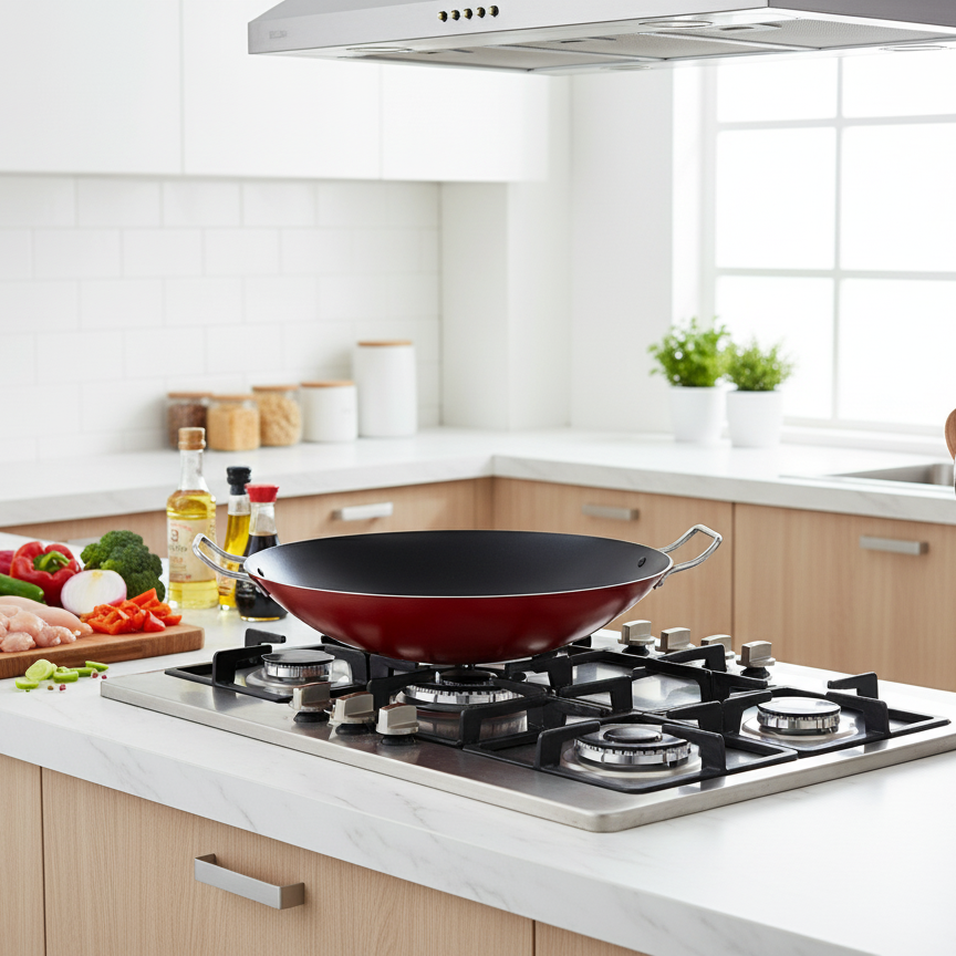 Nouval Red Frying Wok