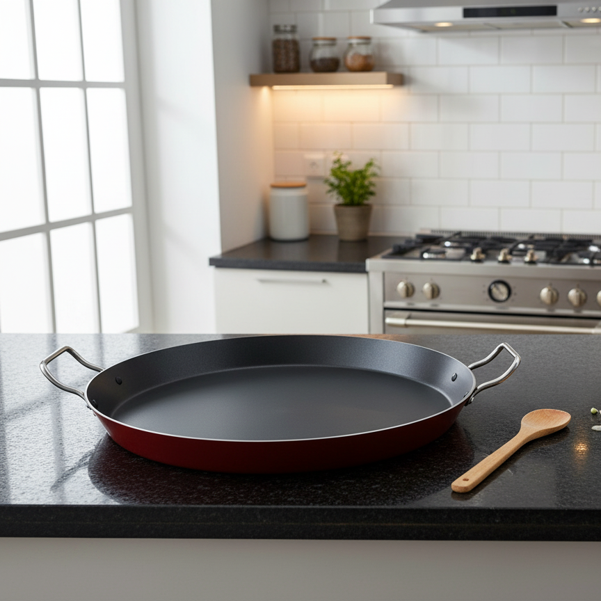 Nouval Red Shallow Wok