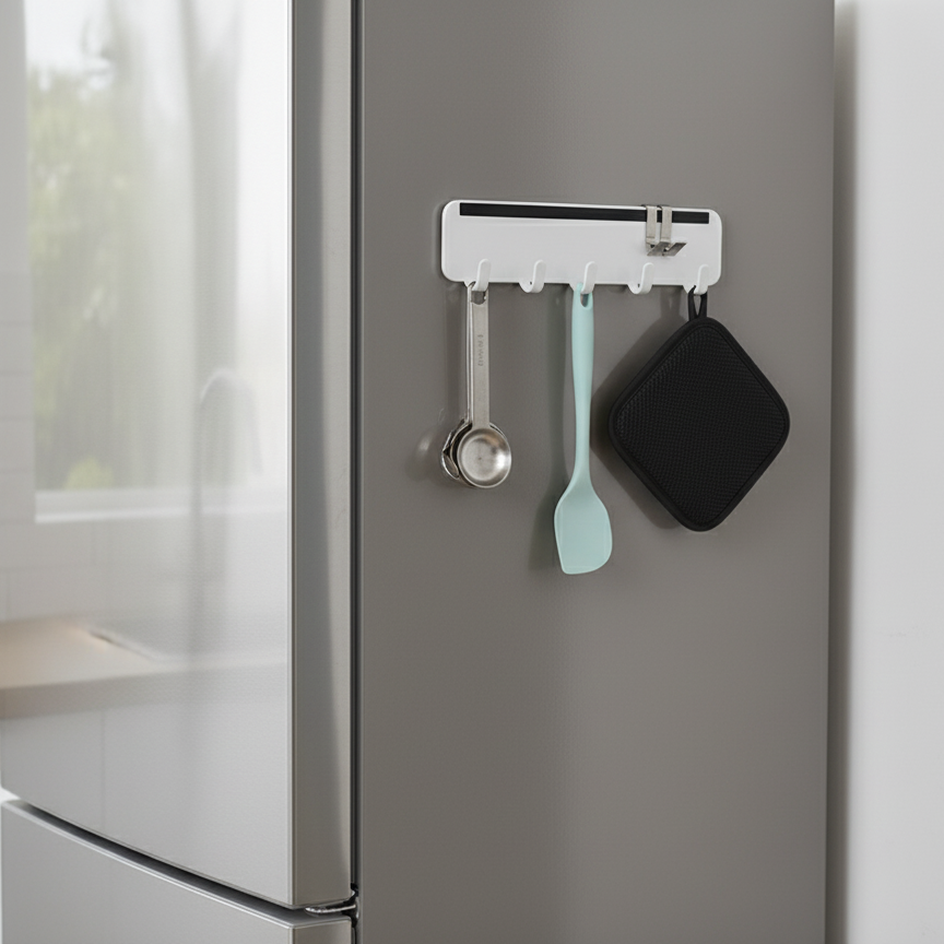 Magnetic 5 hooks hanger