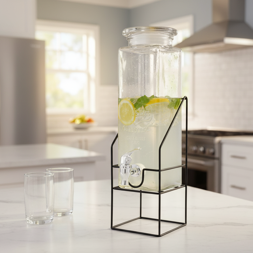 Glass Beverage Dispenser