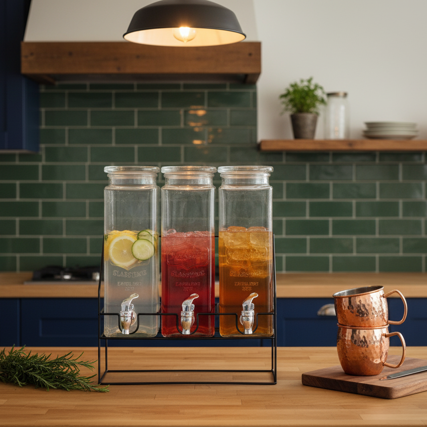 Glass Beverage Dispenser