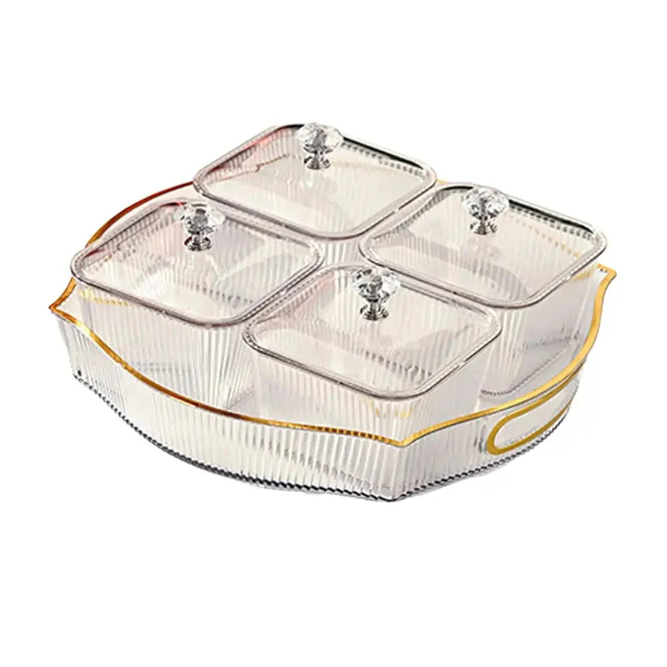 Plexi Tray With 4 Bowls