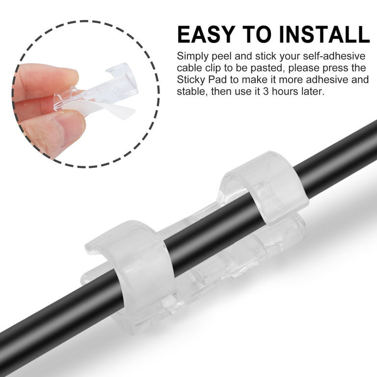 Self-adhesive cable clips 20 pieces