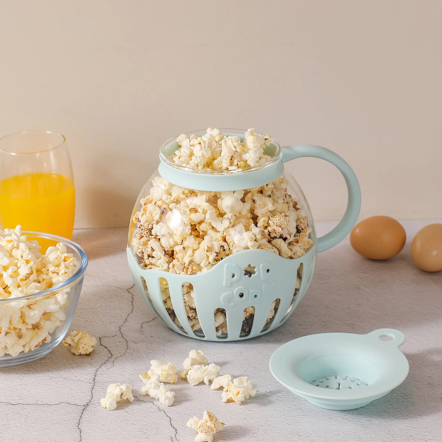 Glass Microwave Popcorn Popper