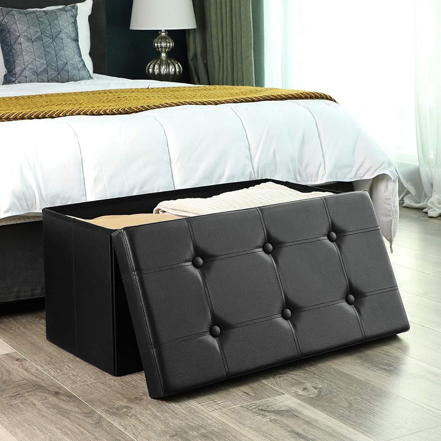 Rectangular Ottoman Folding Storage Box