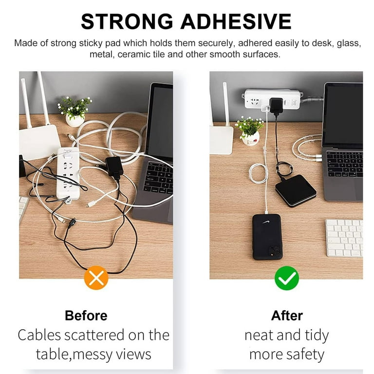 Self-adhesive cable clips 20 pieces
