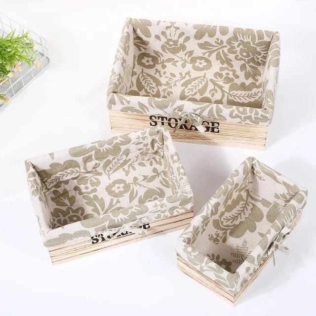 Set of 3 Storage wooden Boxes