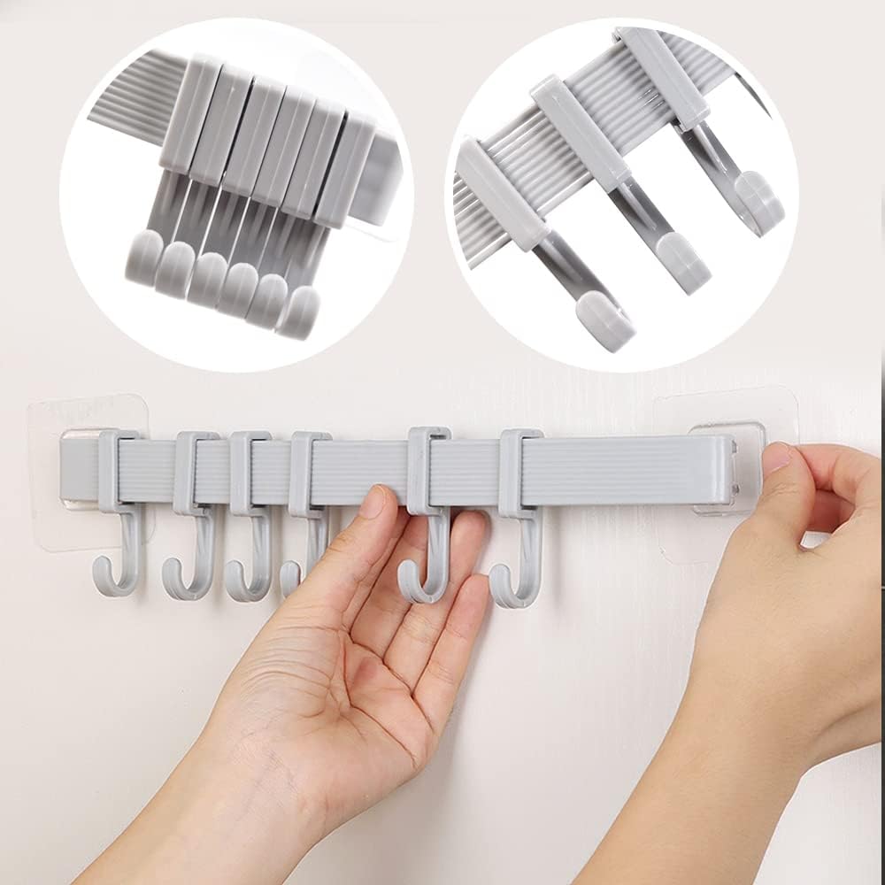 Adhesive 6 Row Hook
