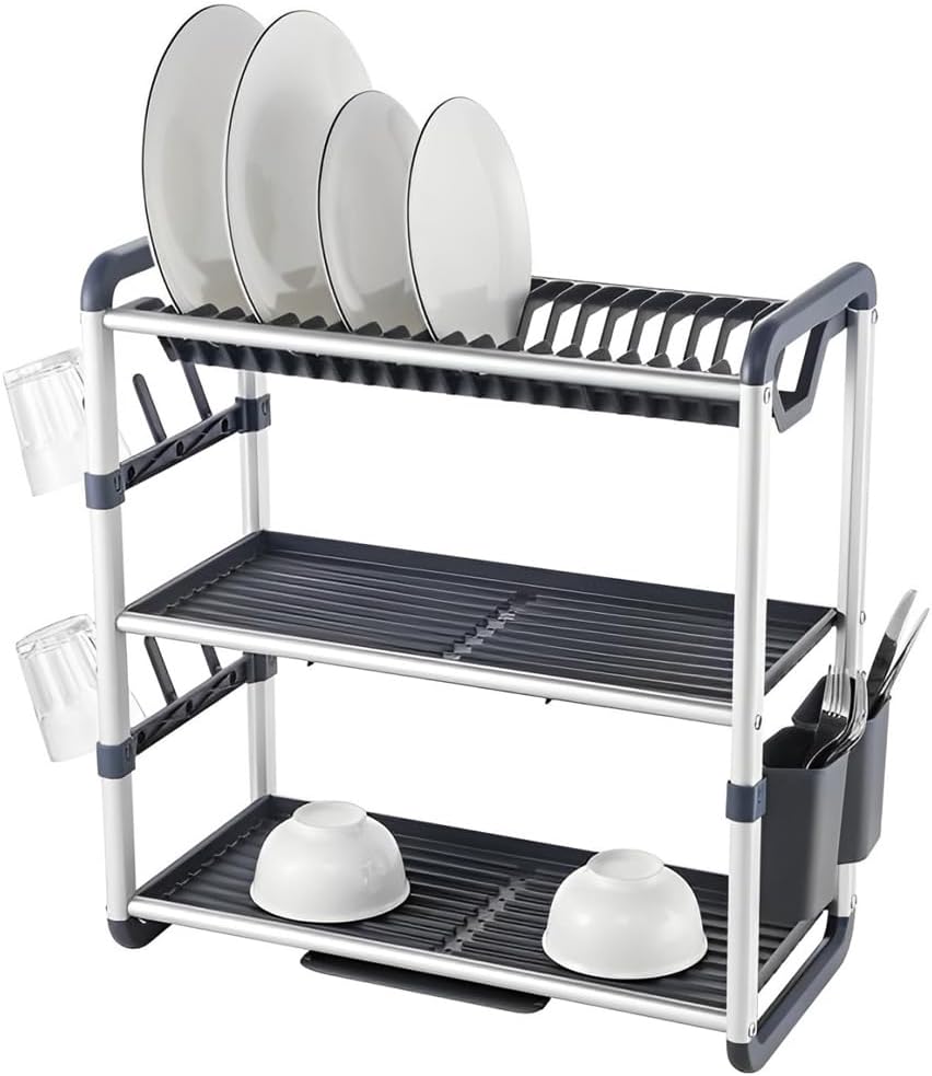 3 Tiers Aluminium Dish Rack