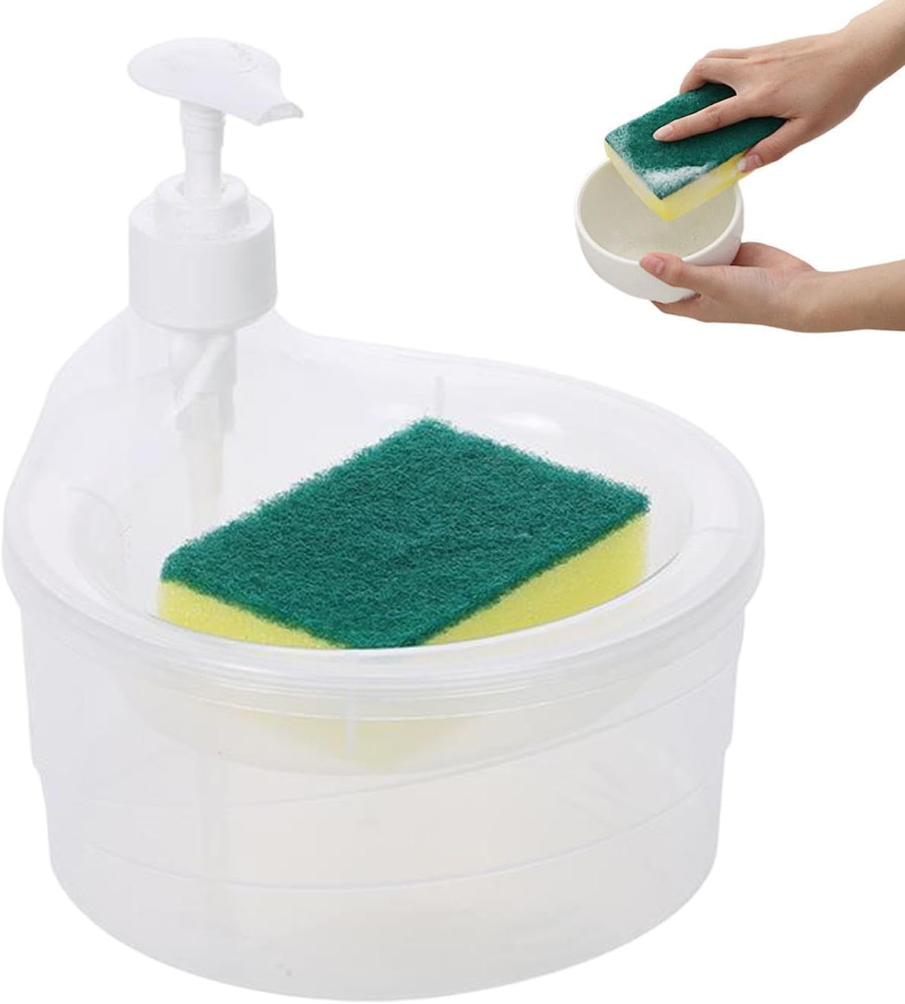 Soap Pump and Sponge Bowl