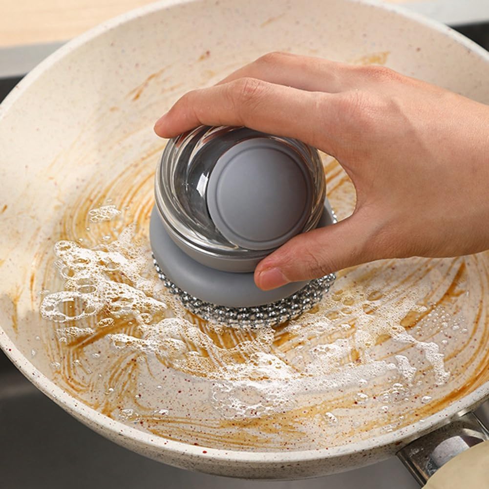 Dish Scrub with Soap Dispenser