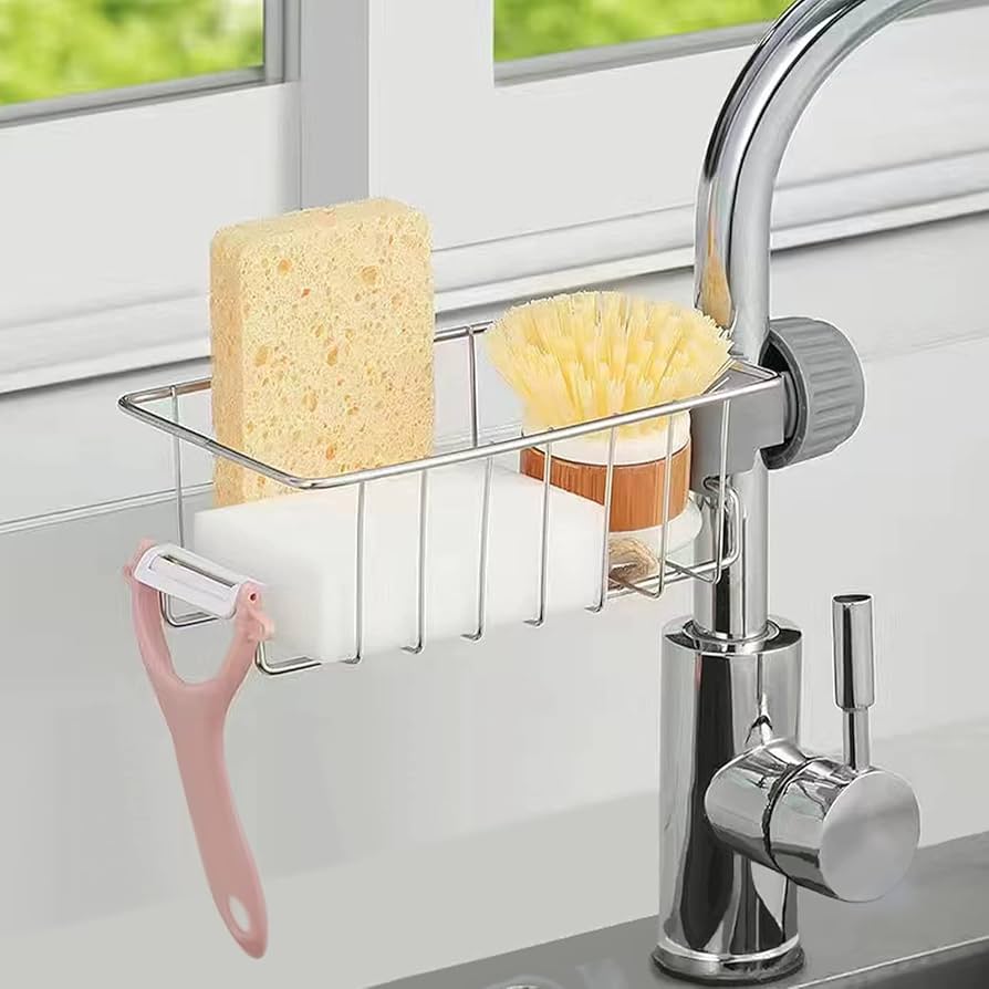 Stainless Steel Faucet Storage Organizer Rack