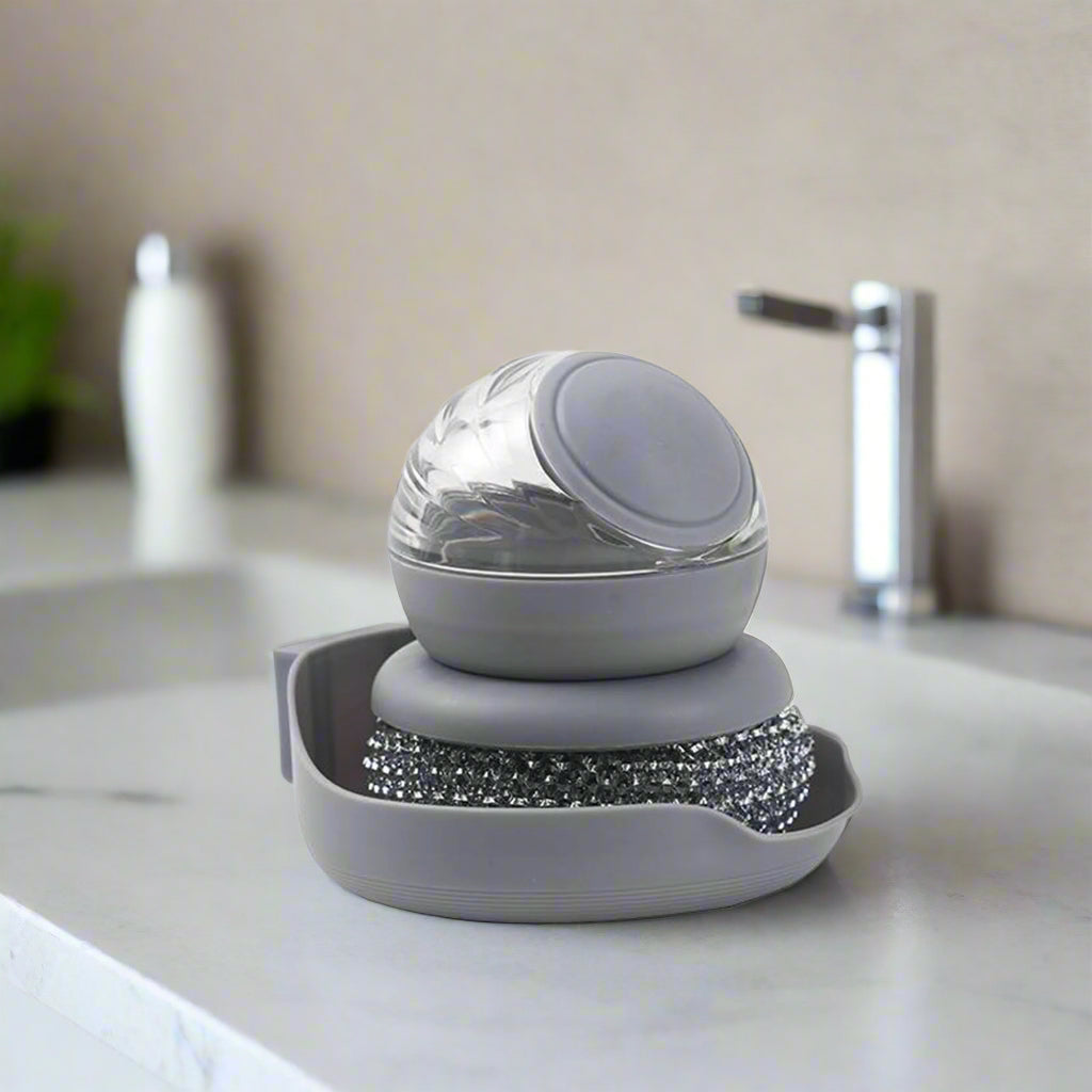 Dish Scrub with Soap Dispenser