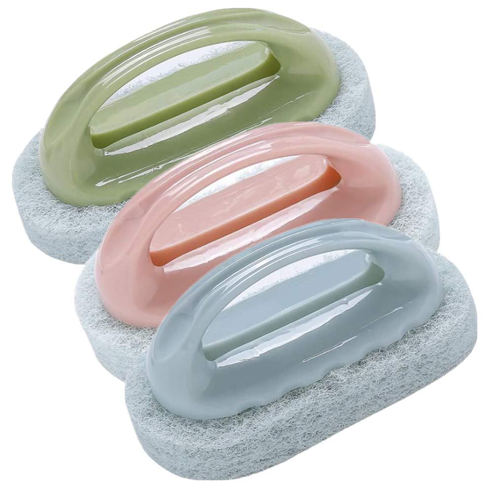 Scourer With Plastic Handle (set of 3)