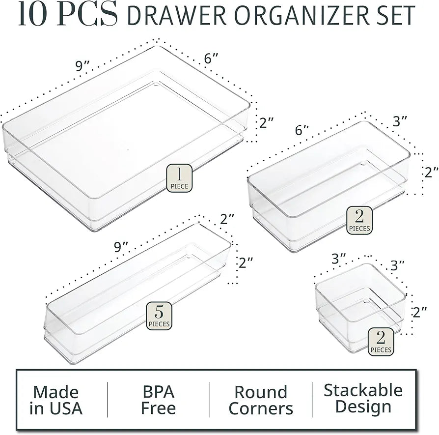 Transparent Organizer (Set of 8)