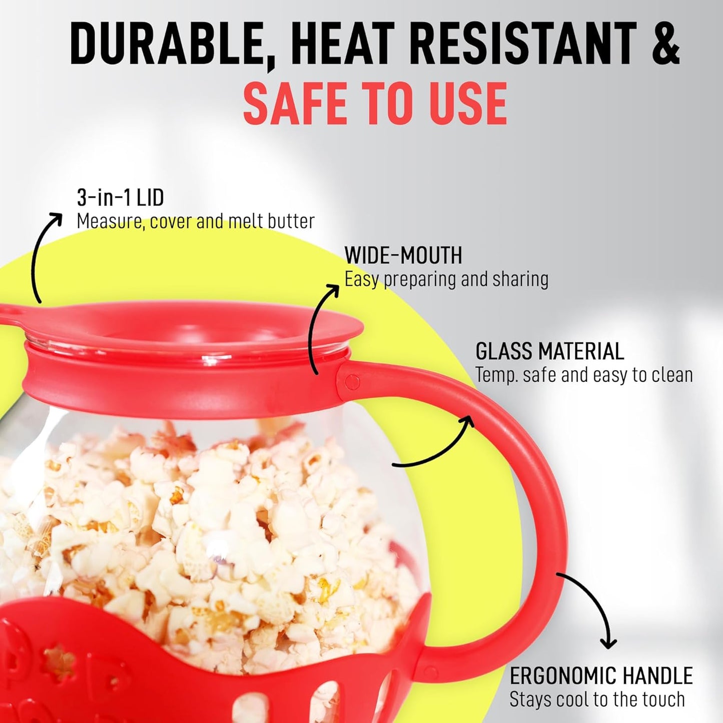 Glass Microwave Popcorn Popper