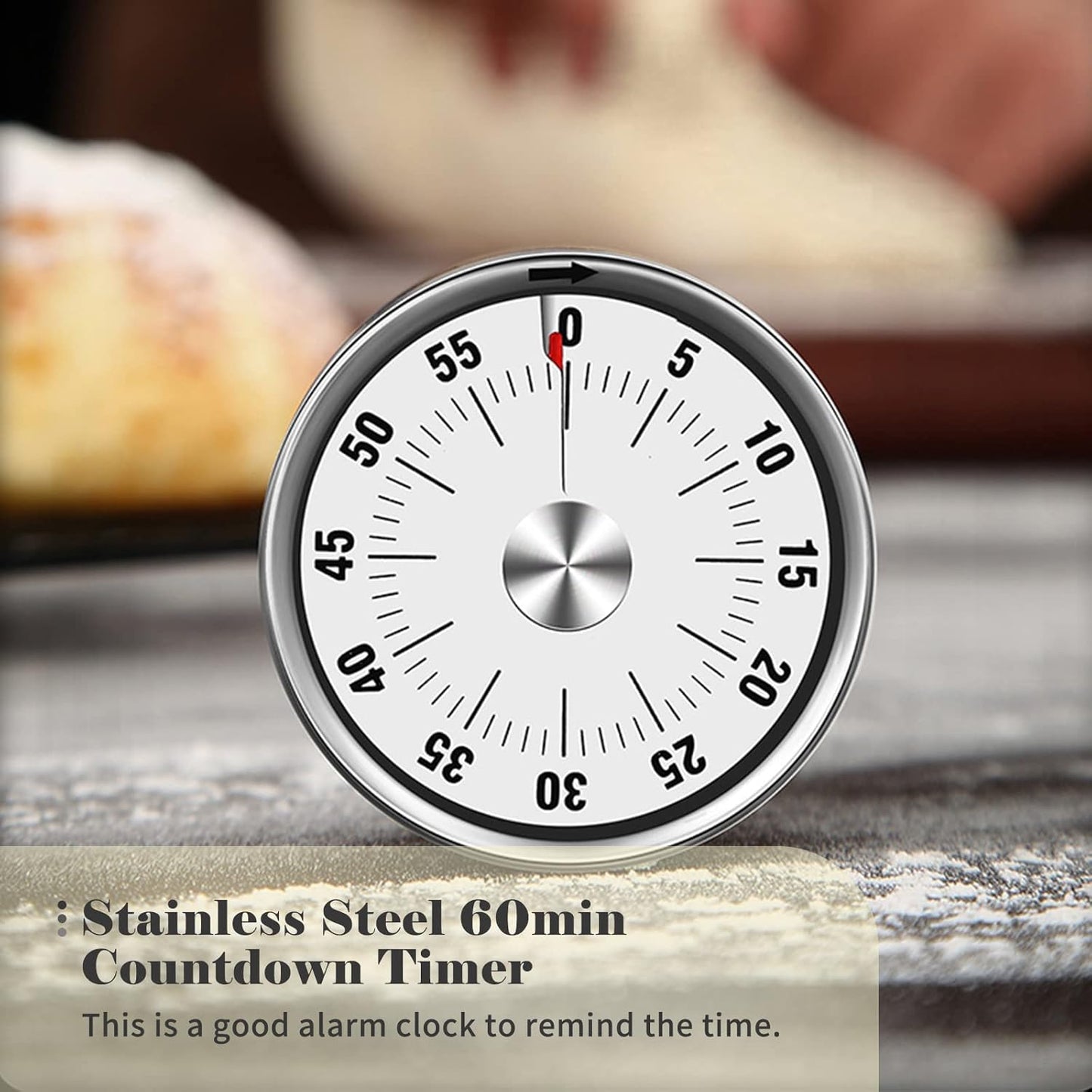 Round Kitchen Timer with Magnet