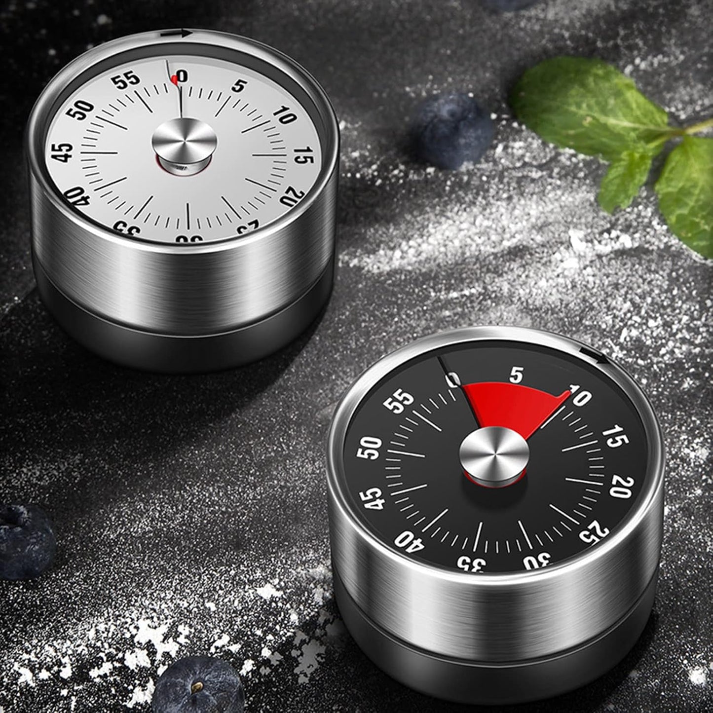 Round Kitchen Timer with Magnet