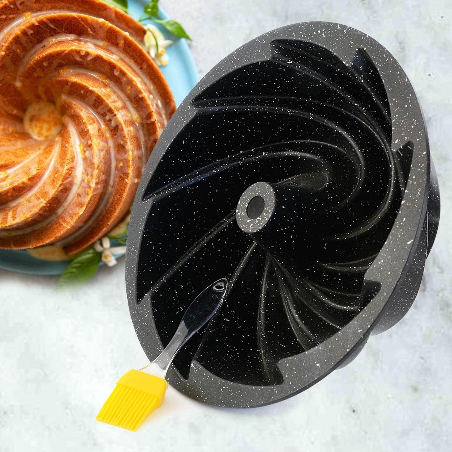 Dosthoff Cast Granite Coated Bundform Cake Pan