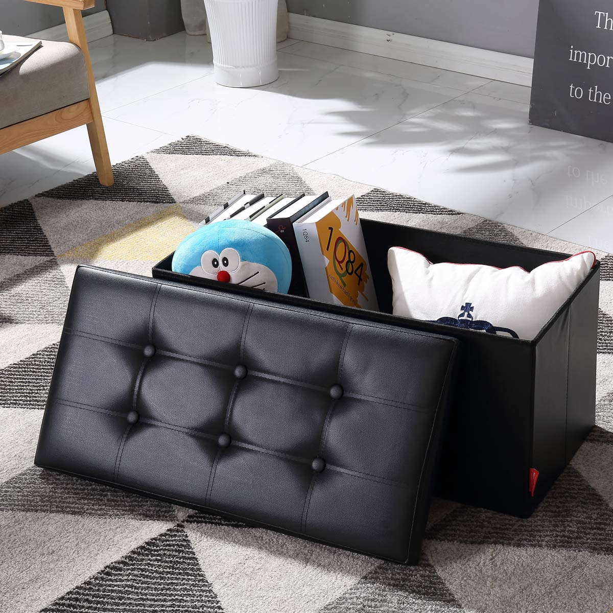 Rectangular Ottoman Folding Storage Box