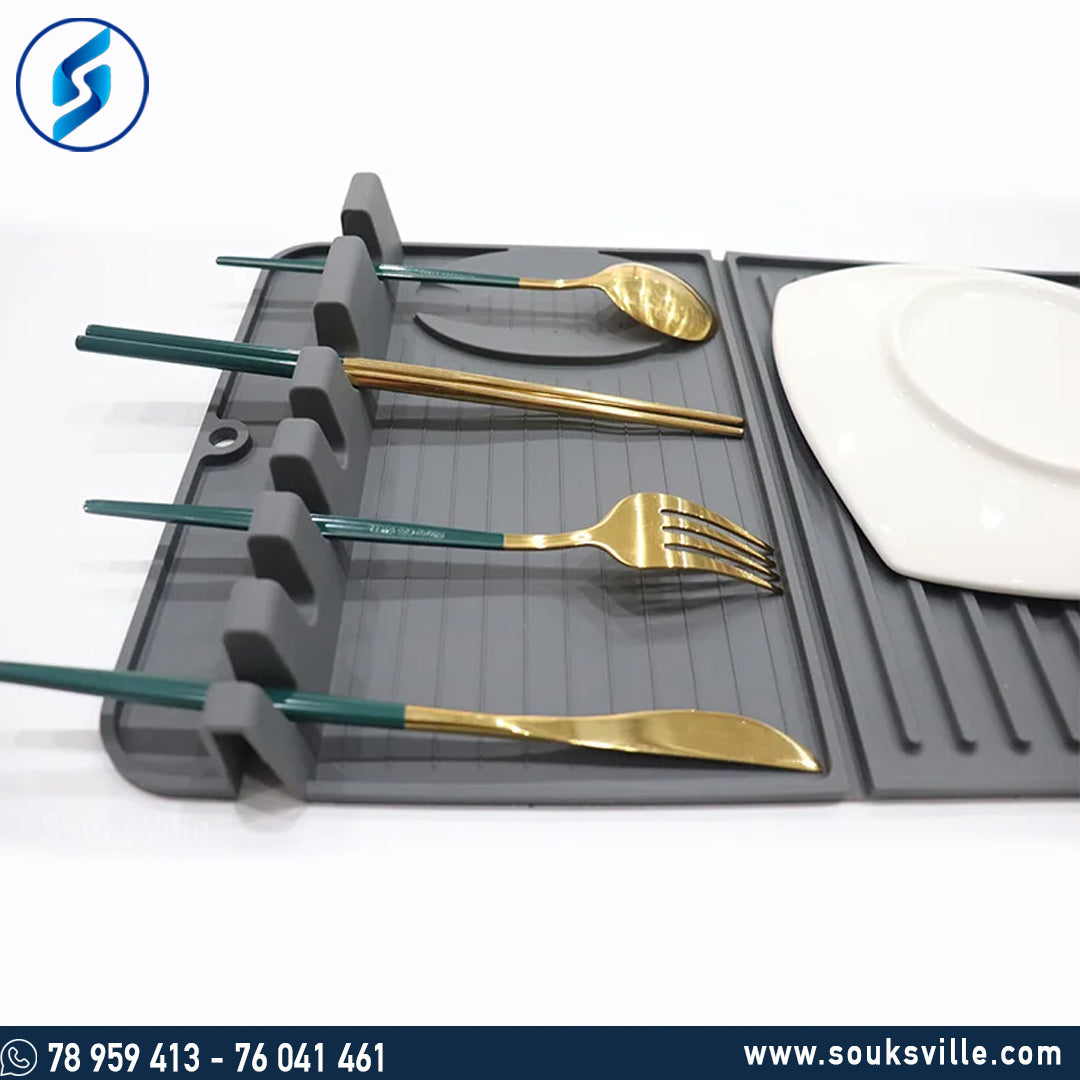 Expandable Silicone Utensil Rest