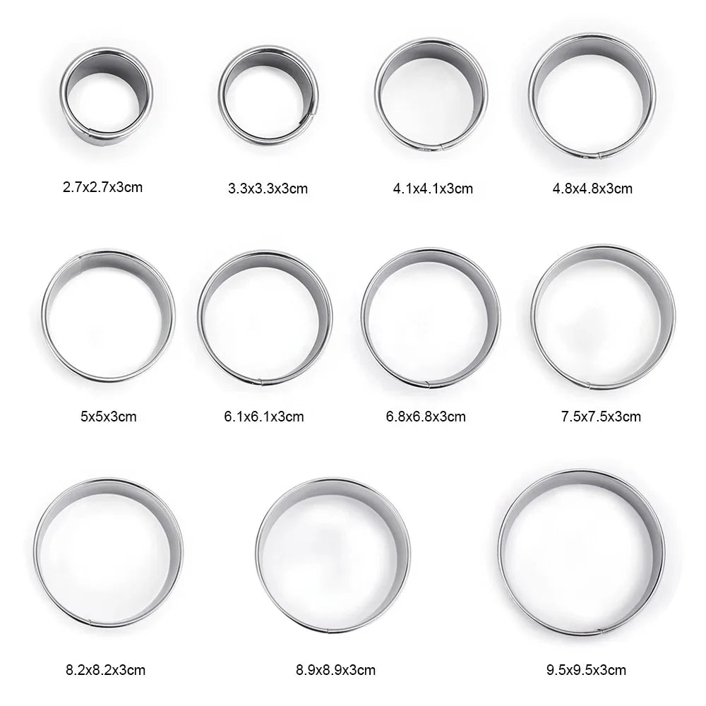 Round Dough Cutters ( Set of 12)