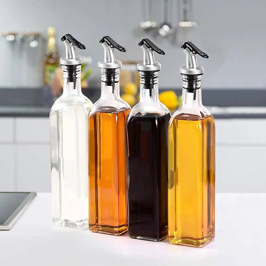 Glass Oil & Vinegar Cruet ( Set of 4)