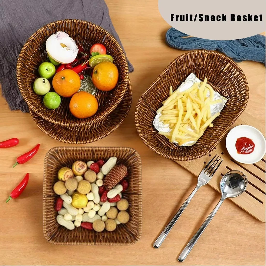 Rattan Bread Basket