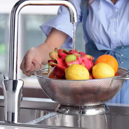 Aluminum Round Strainer With Base
