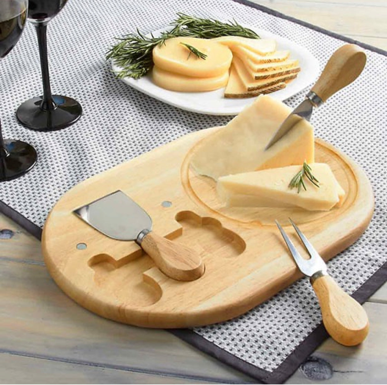 3 pcs Cheese Serving Utensils with Board