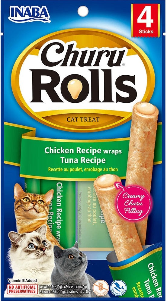 INABA CHURU ROLLS CAT CHICKEN RECIPE WRAPS TUNA RECIPE 4