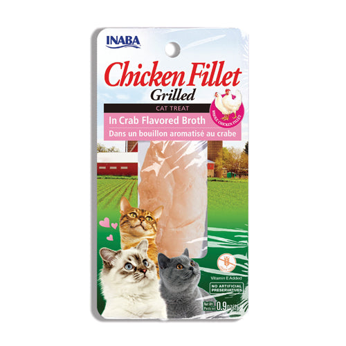 INABA GRILLED CHICKEN FILLET CAT EXTRA TENDER IN CRAB 25G