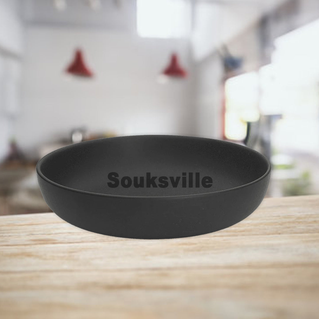 Matt Black Deep Plate (20cm)