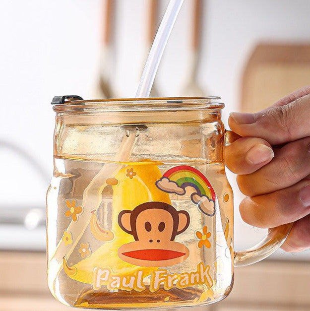 Cartoon Glass Sippy Cup