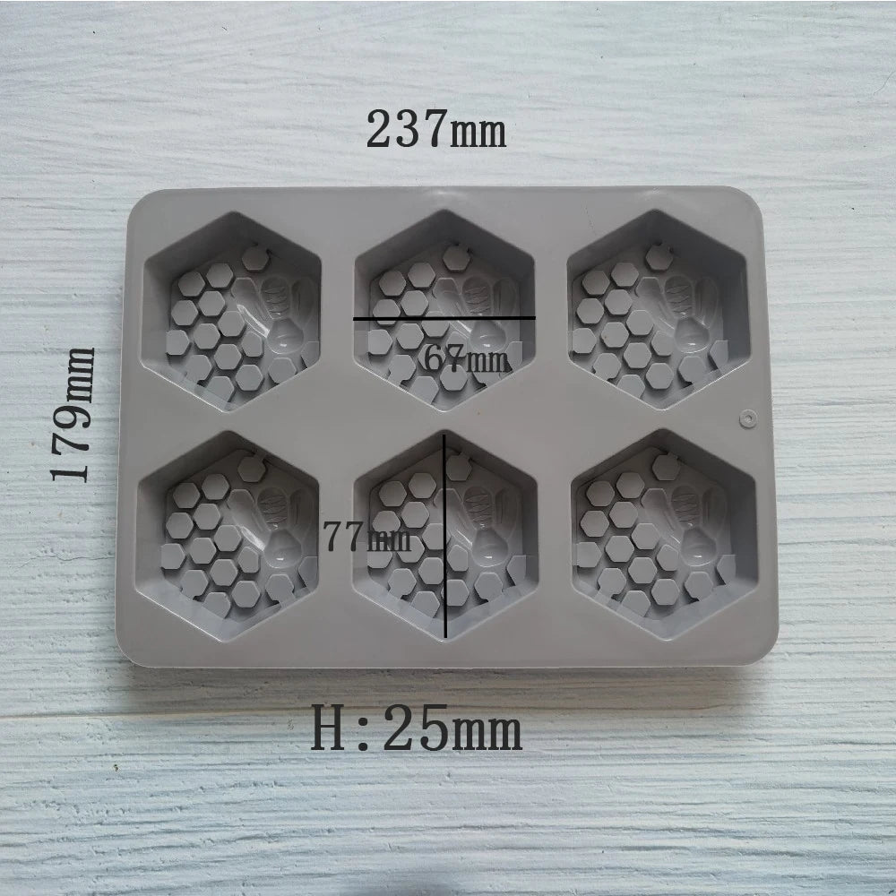 Hexagonal Honey Bee Soap Mold