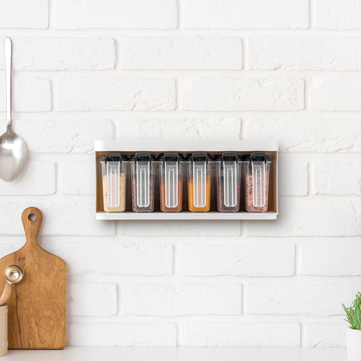 Block Set of 6 Slim Spice Boxes