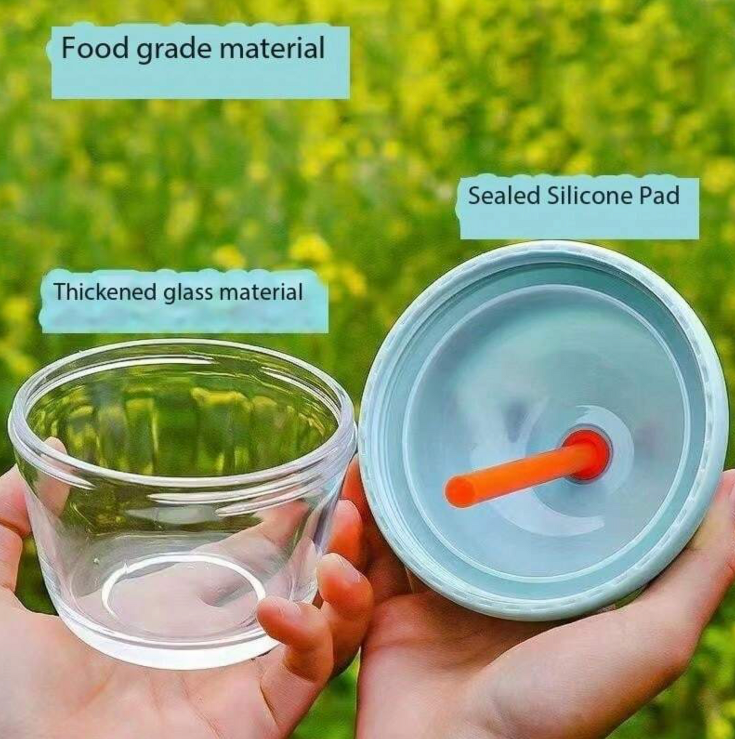 Character Glass Straw Cup