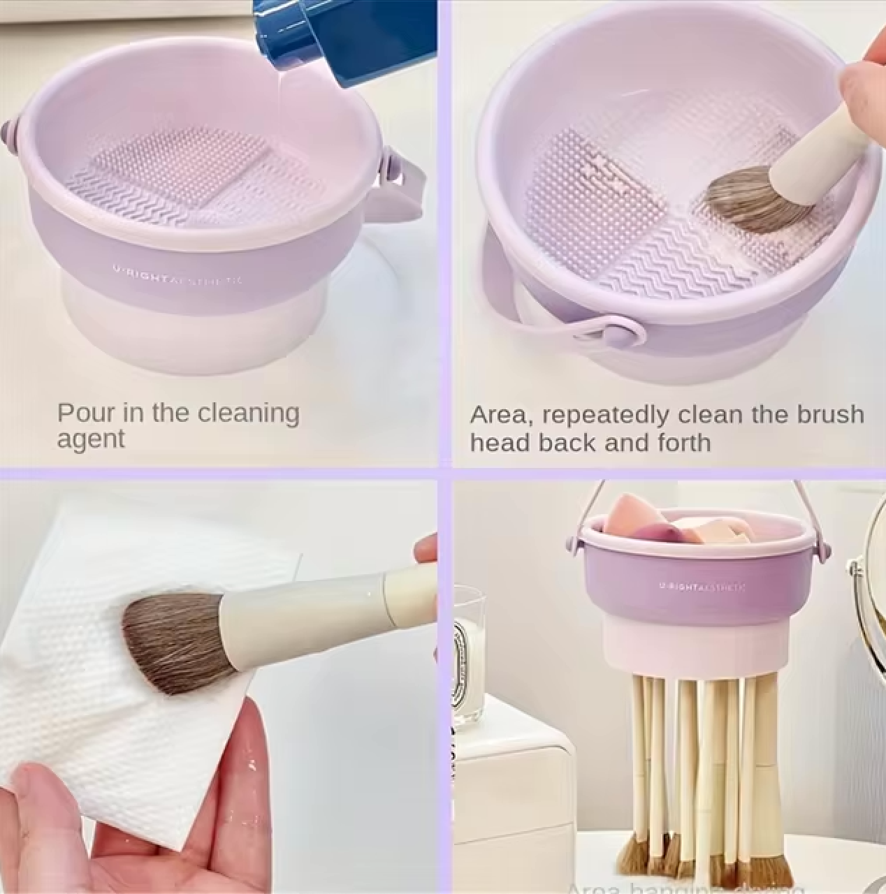 Makeup Brush Cleaning Bowl