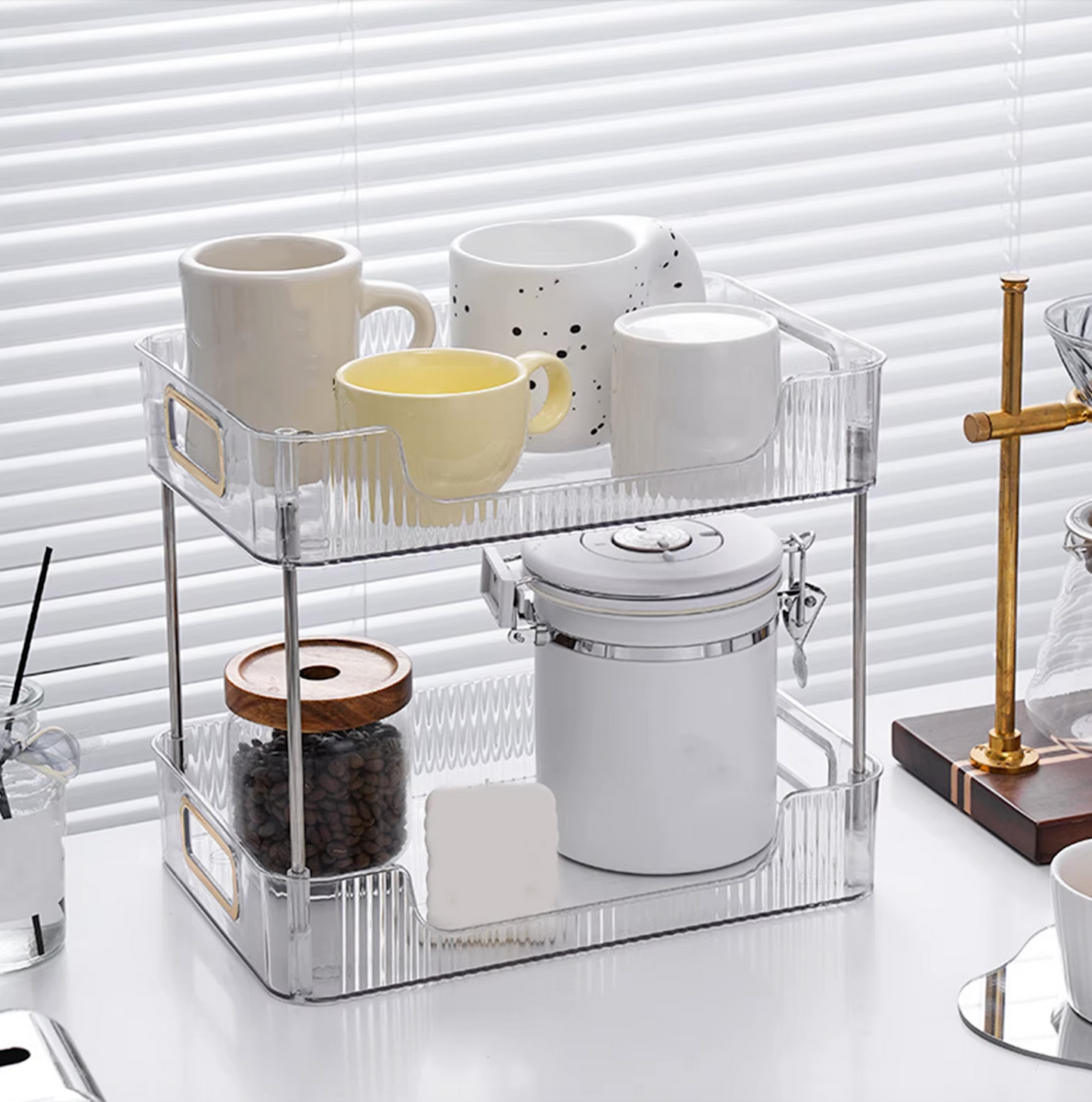 2 Tier Plexiglass Stand