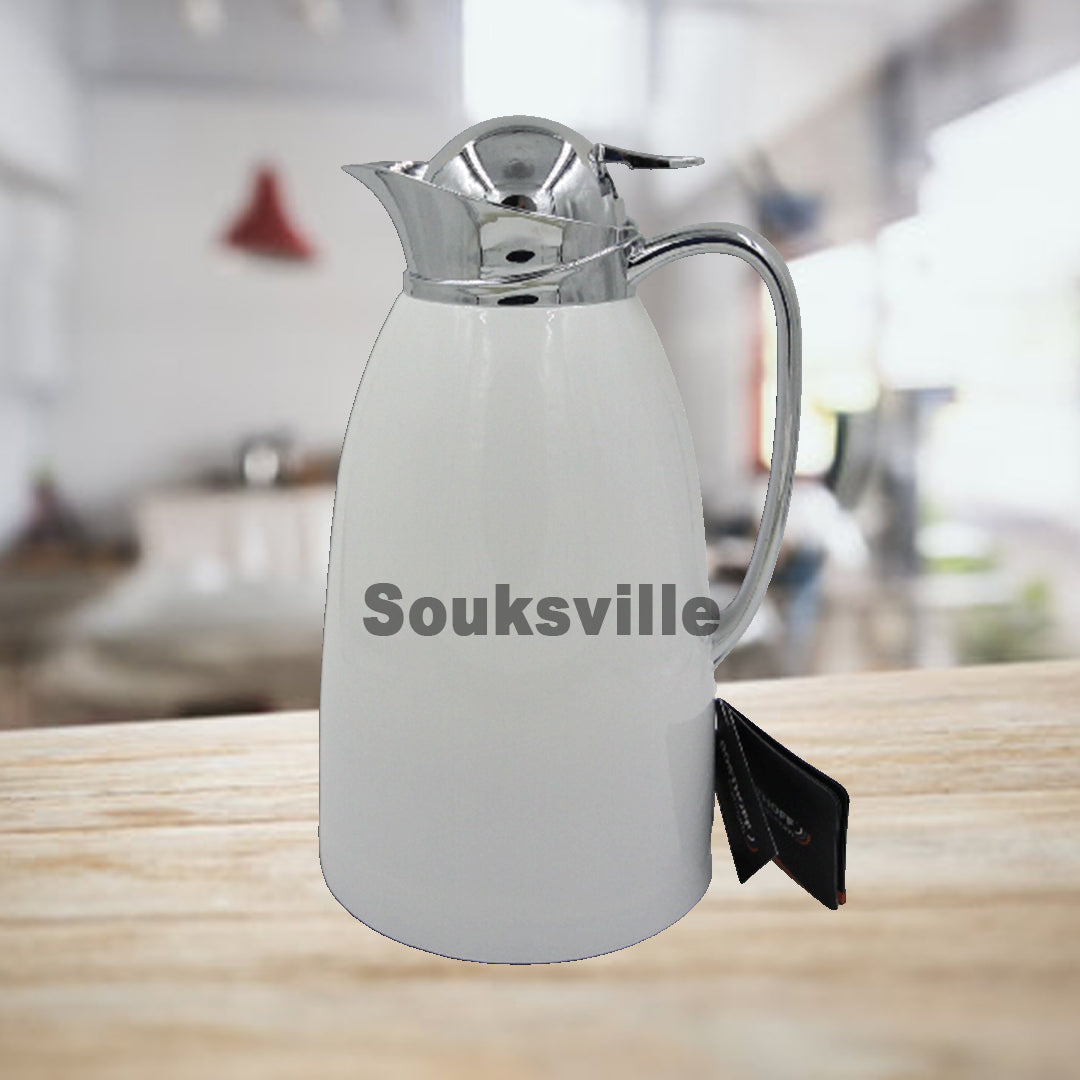 Dosthoff White Stainless Steel Vacuum Flask