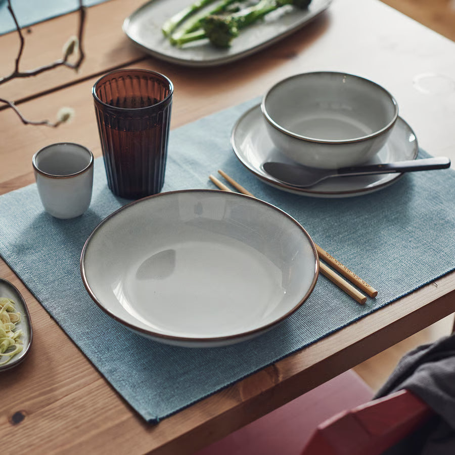 Set of 6 Dosthoff Gray Deep Plate