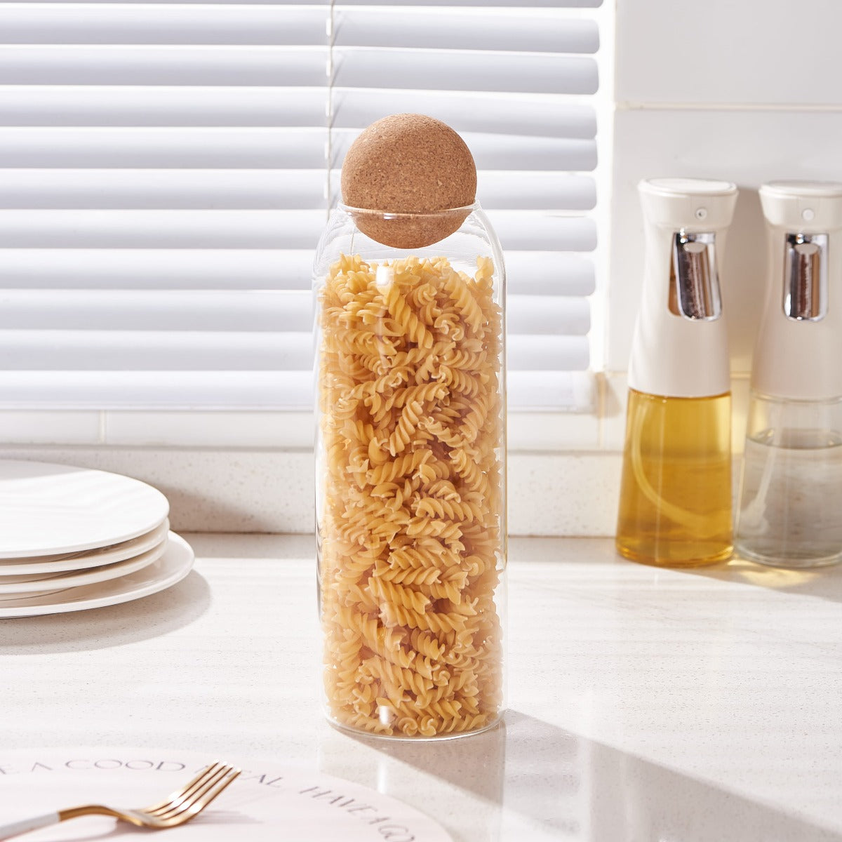 Jar with Cork Ball Lid ( Set Of 4)