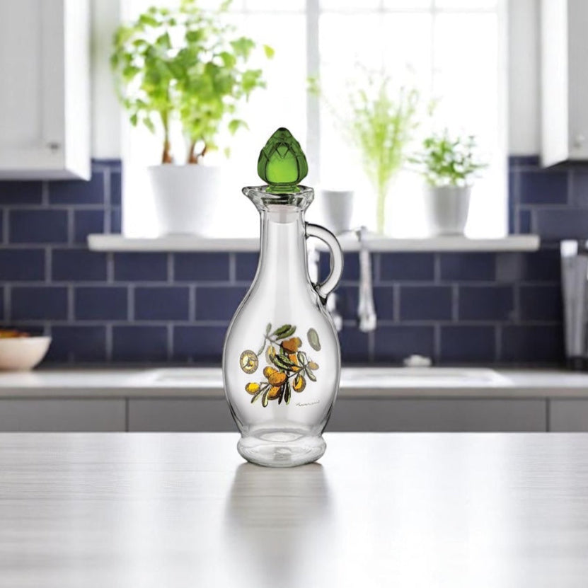 Decorated Glass Oil Bottle