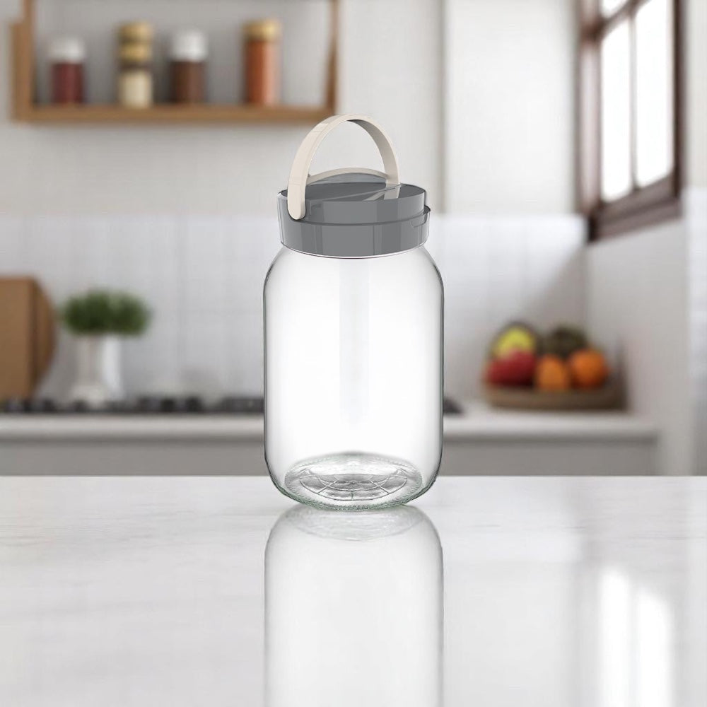 Glass Jar With Plastic Cover