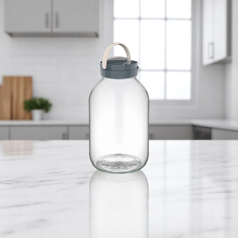 Glass Jar With Plastic Cover