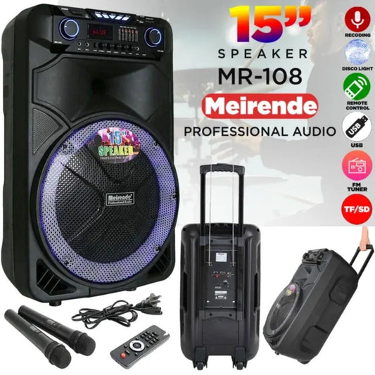 Meirende, 15" Professional Battery Speaker System MR-108