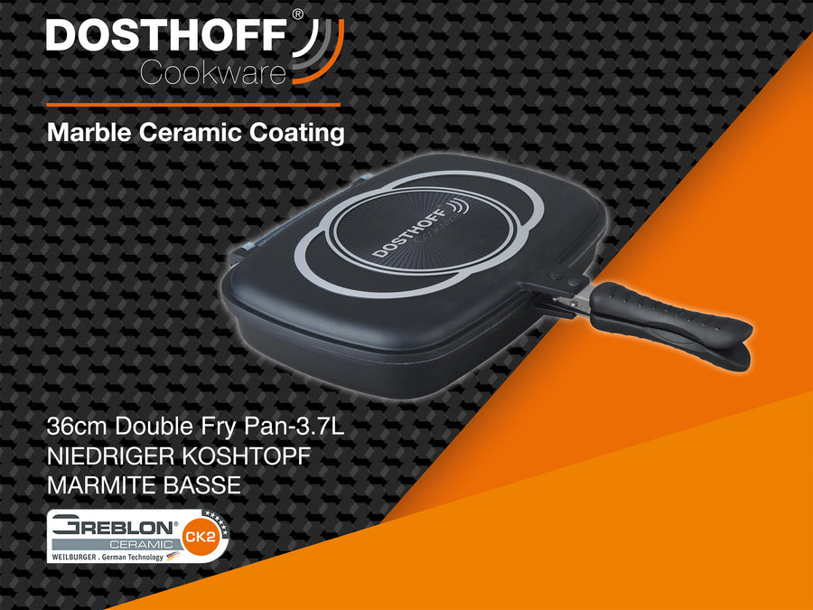 Dosthoff Marble Ceramic Double Grill Pan