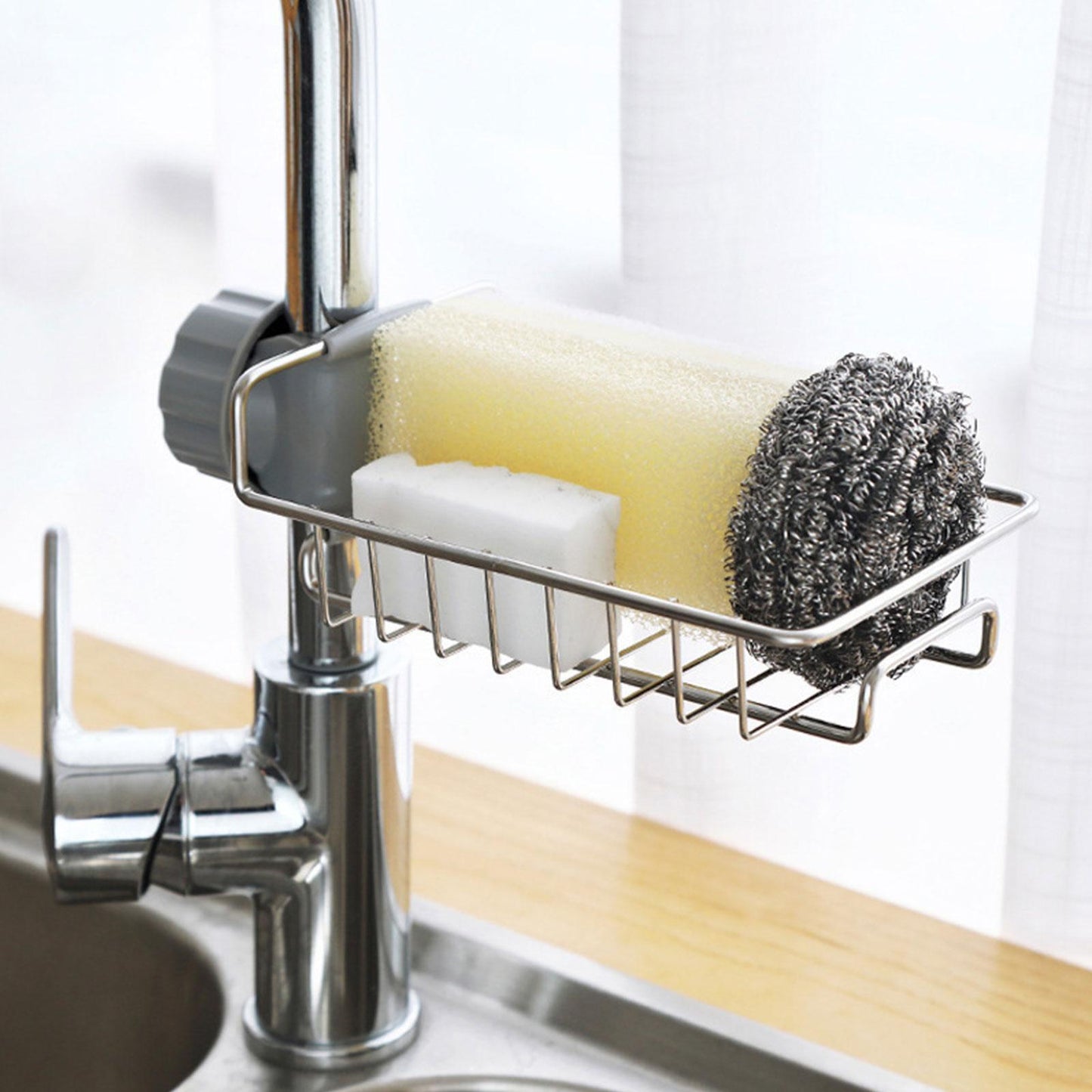 Stainless Steel Faucet Storage Organizer Rack